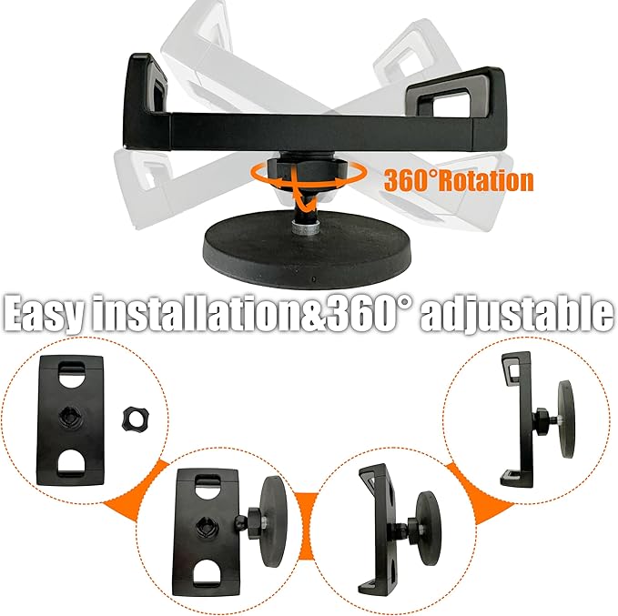 Magnetic Tablet Holder Fridge Tablet Mount for Cabinet Whiteboard Gym Warehouse and More fits 4.7-12.9 inch Phones and Tablets, 360°Adjustable 3.5" Magnetic Base