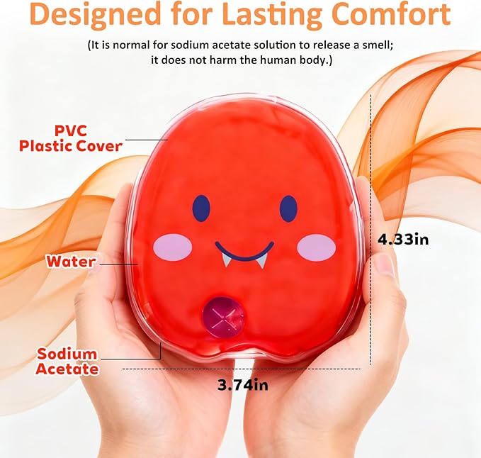 Reusable Snap Warmer Bags Hand Warmer Clicks Small Bag Gel Hand Warmer Cute Lasting Warmer for Camping, Outdoor, Boil Click Heat Pocket Hand Warmer