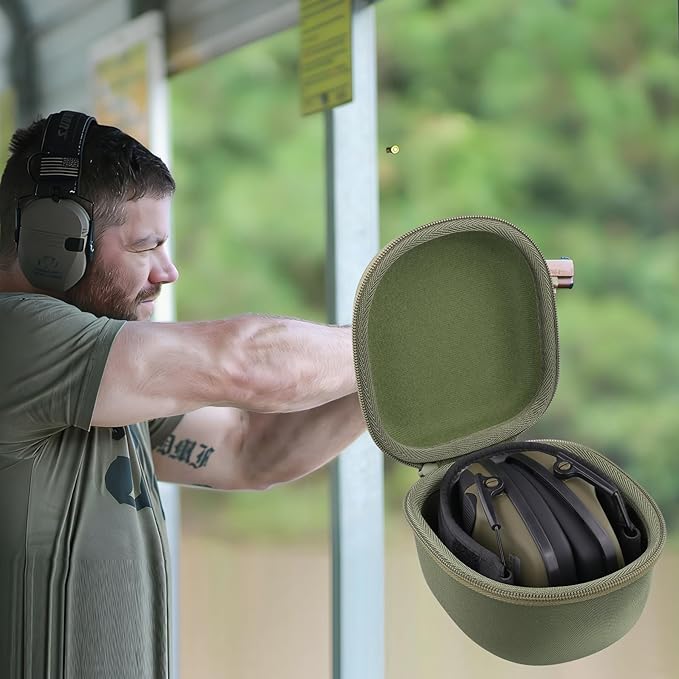 Storage Case Compatible with Walkers Razor Slim/Howard Leight Honeywell Impact Sport Electronic Ear Protection Muffs