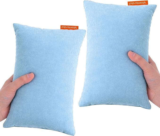 Pipsqueak Microfiber Pillow - Small, Mini, Tiny - 11 x 7 in - Perfect for Travel, Cars, Airplanes, Camping, Dogs, Toddlers, Kids, Lumbar, Knees and Neck - Ages 2 Yrs and Up