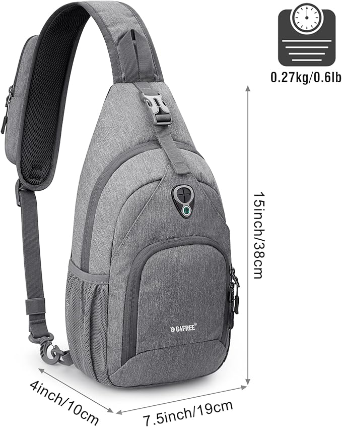 G4Free RFID Sling Bag Crossbody Backpack Small Chest Shoulder Bag Hiking Outdoor