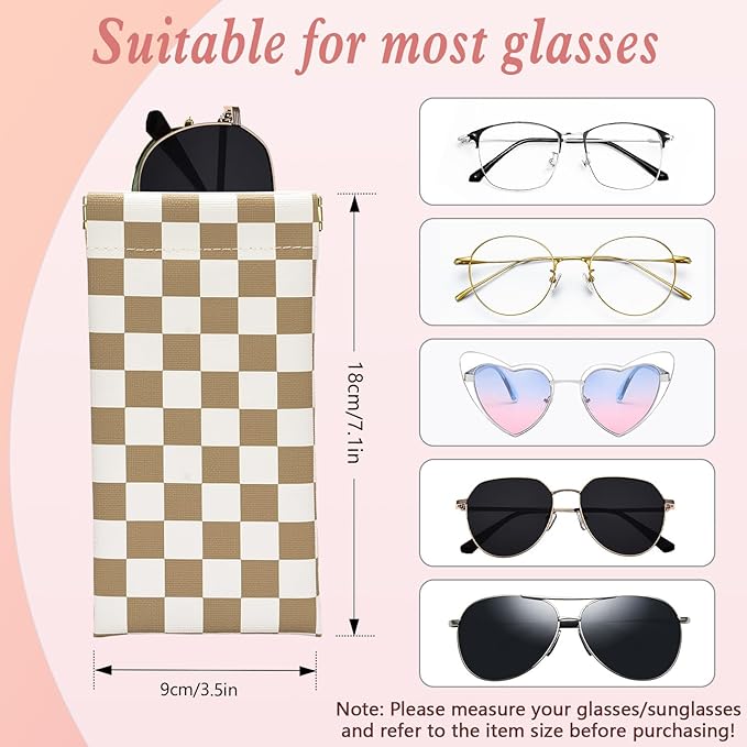 eyeglasses bag Soft Glasses bag, Portable Squeeze Top Sunglasses Case Travel for Women Girls