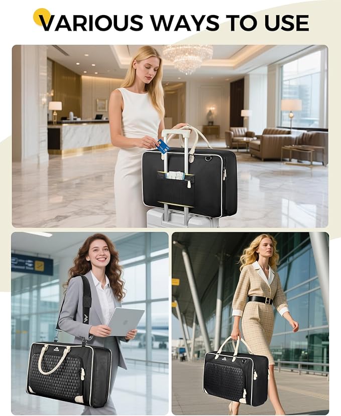 MATEIN Carry On Garment Bags for Airplanes, Women Travel Garment Bags for Dresses Up to 5 Suits with Aroma Pads & USB, Convertible Hanging Clothes Suit Carrier with Shoe Compartment Fit 15.6" Laptop