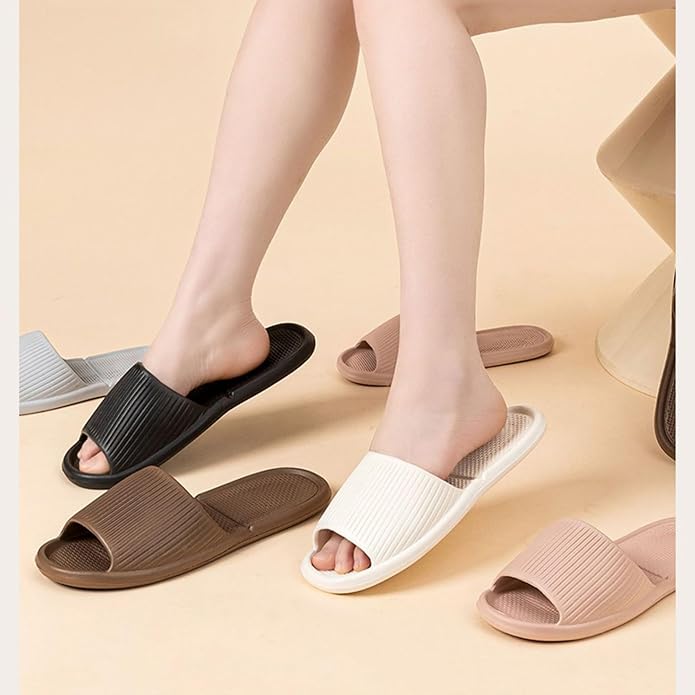 Shower Shoes Travel Foldable Portable Non Slip Slippers for Hotel Guests Swimming Spa Unisex Men Women Lightweight EVA Bathroom Slides Quick Drying Water Resistant Footwear