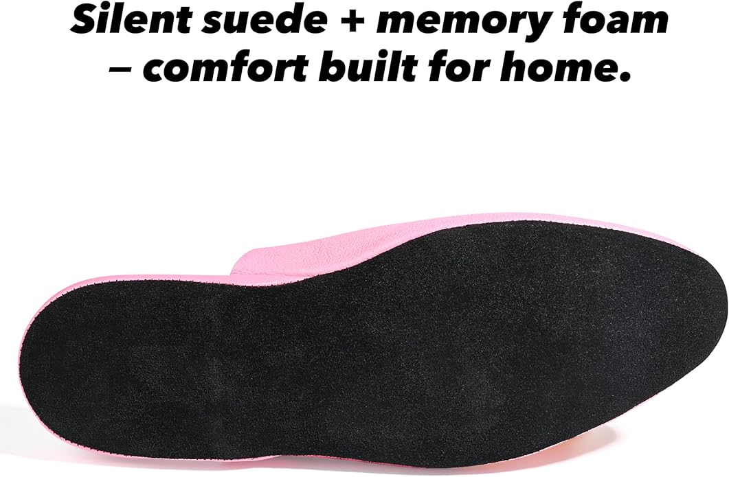 PAMIR Women's Hand-Turned Scuffs, Genuine Leather Indoor House Slippers with Memory Foam
