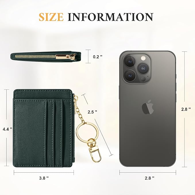 Sodsay Card Case Slim Front Pocket Wallet for Women Credit Card Holder with Keychain | Slim, Credit Card Holder, Front Pocket, with Keychain | Slim