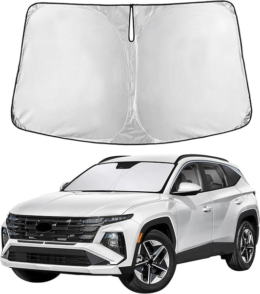 Autovir Windshield Sun Shade Fit for 2022-2024 2025 2026 Hyundai Tucson Sunshade, Front Car Window Shades Sun Visor, Blocks UV Rays & Heat, Car Accessories