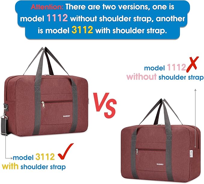 For Spirit Airlines Personal Item Bag Foldable Travel Duffel Bag Tote Carry on Luggage Duffle Overnight for Women and Men