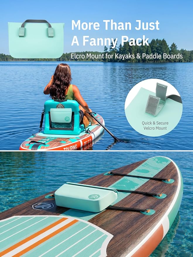 niphean IPX7 Waterproof Fanny Pack with Magnetic One-Hand Closure, Durable Waterproof Dry Bag, for Kayaking, Paddle Boarding, Beach Cruise Essentials, 2.5L Phone Pouch Dry Bags for Men Women