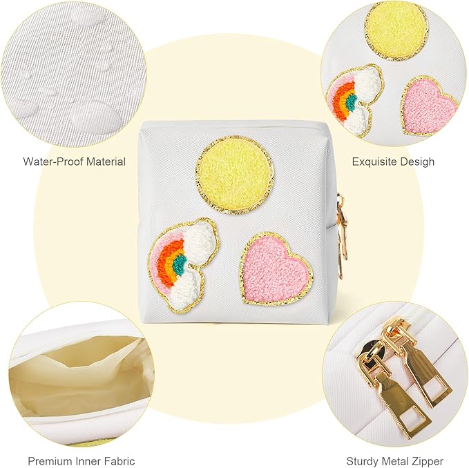 airogym Period Bag for Women, Sanitary Napkin Storage Bag, Functional PU Leather Sanitary Pad Bags for Panty Liners, Tampons, Menstrual Cup Pouches, Sanitary Pads Organizer with Zipper