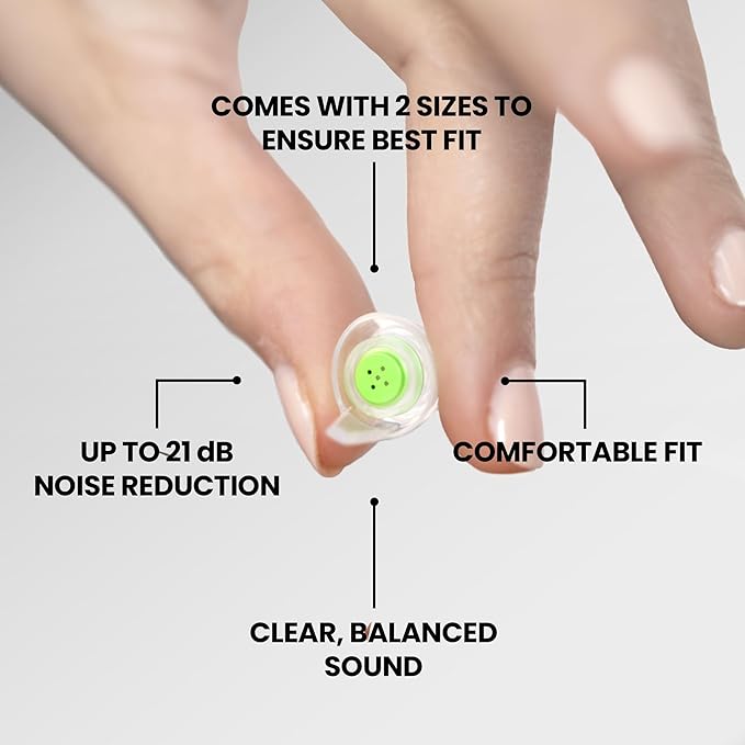 Eargasm Smaller Ears X Edition Earplugs for Concerts, Festivals, Musicians, Night-Life, Motorcycle Hearing Protection - Reusable Ear Plugs for Small Ears, High Fidelity Noise Reduction up to 21 dB