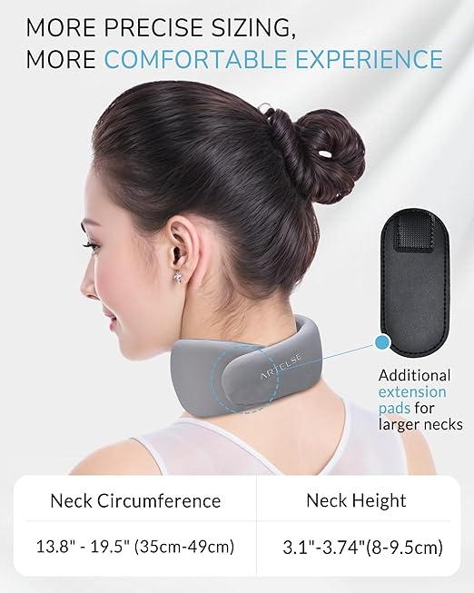 Memory Foam Neck Brace - Soft Washable Breathable Ice Silk Cervical Collar for Pain Relief & Posture Correction - Ideal for Travel, Office worker& Rehabilitation users of neck diseases