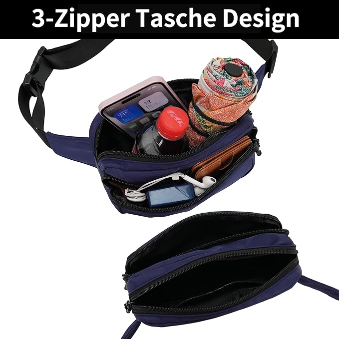 Fanny Pack Nylon Mini Belt Bag Everywhere Belt Bag for Women Water Repellent Waist Packs Crossbody Bags with Adjustable Strap