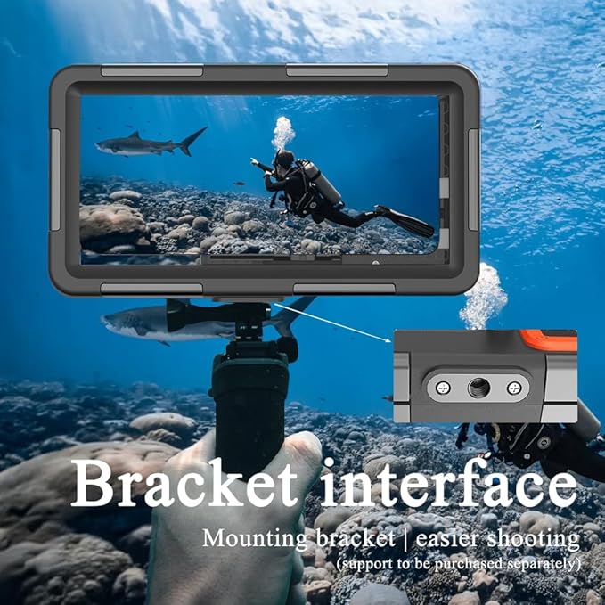 2026 Underwater Snorkeling Diving Phone Case for Phone 17/16/15/14/13/12Pro Max/Galaxy S26/S25/S24/S23.(50ft/15m) Professional Scuba Dive Waterproof Case Underwater Photo Video（Black）