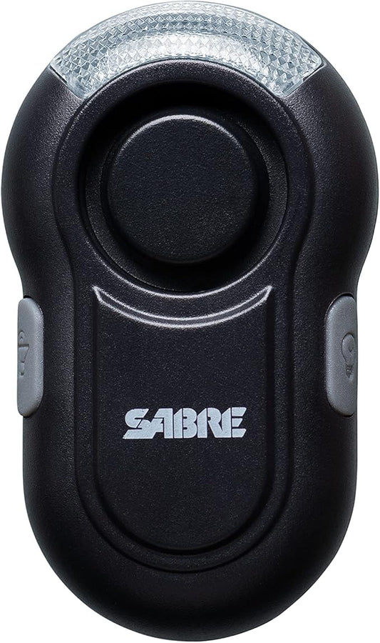 Sabre 2-in-1 Clip-On Personal Alarm with LED Safety Light, 120dB Alarm, Audible Up to 1,300-Feet (395-Meters