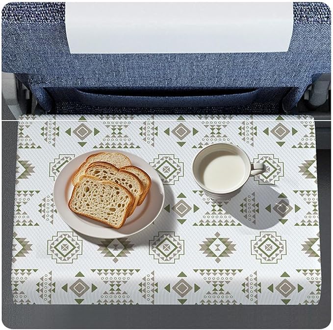 10 Pack Travel Tray Protectors Disposable Airplane Tray Table Cover Stick-on Airplane Tray Covers for Flying Travel Essentials Adjustable TV Tray Table Portable Snack Serving Tables Dinner Tray