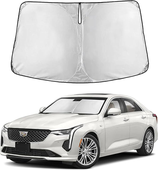 Autovir Windshield Sun Shade Fit for 2020-2023 2024 2025 Cadillac XT6 Sunshade, Front Car Window Shades Sun Visor, Blocks UV Rays & Heat, Car Accessories