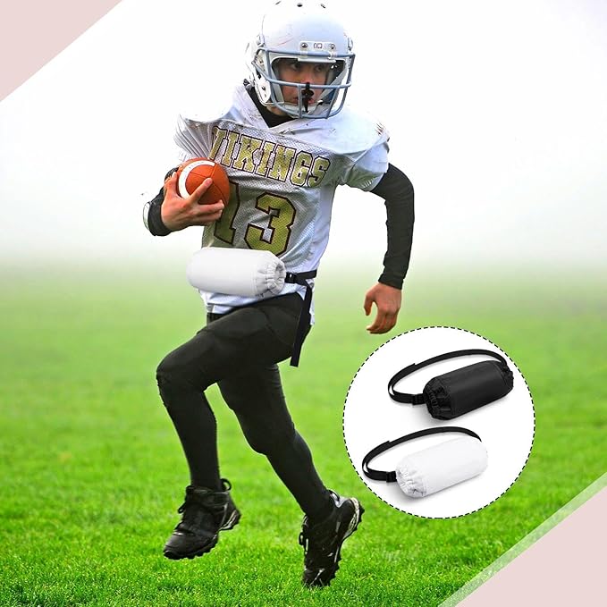 Cozypower 2 Pcs Football Hand Warmers Pouch Hand Muff Sports Pouch with Zipped Pocket and Adjustable Waist Strap Youth Kids Size Sports Warmer for Football, Baseball