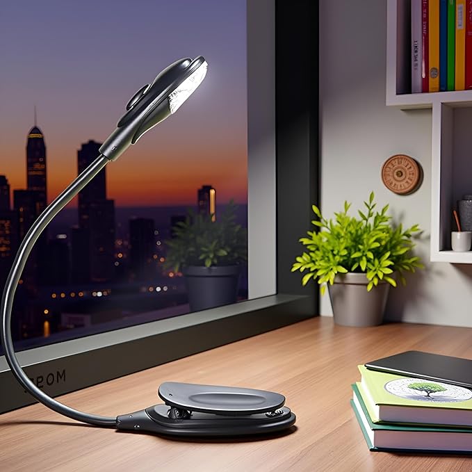 Black Book Lamp Mini Clip On Bendable Travel Bedroom Clamp Dorm Reading Light Book Lights Novelty Lighting,Lighting and Ceiling Fans