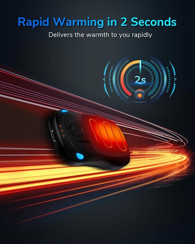 Hand Warmers Rechargeable 2 Pack, MKG Electric Hand Warmer, 24Hrs Long Lasting Reusable HandWarmers with 3 Levels Quick Heat, Portable Pocket Heater for Camping, Hunting, Golf, Women Wen Winter Gift