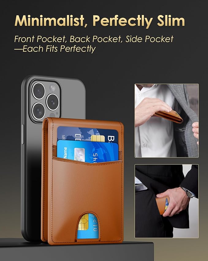 QLD 2026 Wallet for Men - RFID Blocking [Functional & Practical] Bifold Slim Minimalist Credit Card Holder Pop Up Wallet Metal Case with Cash Slot, Front Pocket with ID Window, Gift Boxed