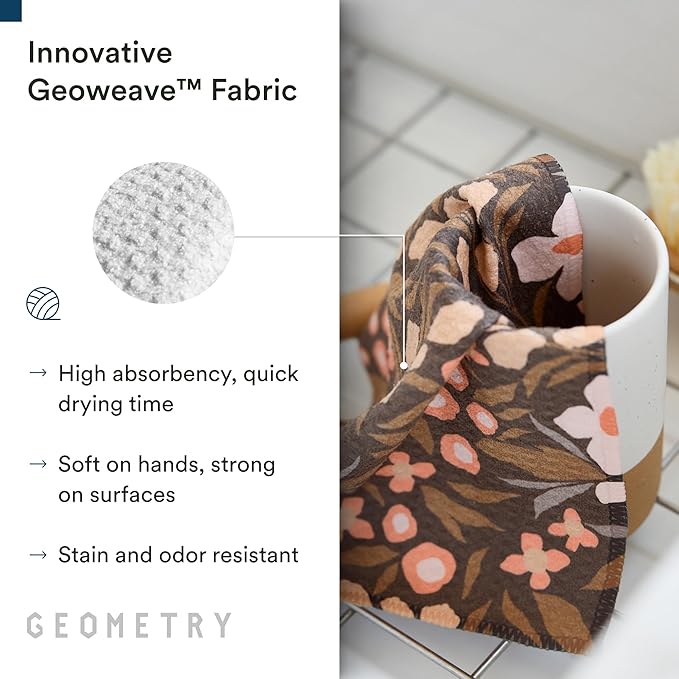 GEOMETRY Bar Towels for Kitchen Premium Towels for Cleaning Dishes & Glassware - Absorbent & Fast Drying Kitchen Towels - Star Spangled, 12" x 14" - 1-Piece