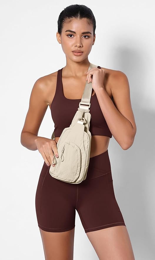 ODODOS Sling Bag with Adjustable Straps Crossbody Chest Bag Lightweight Backpack for Casual Traveling Hiking