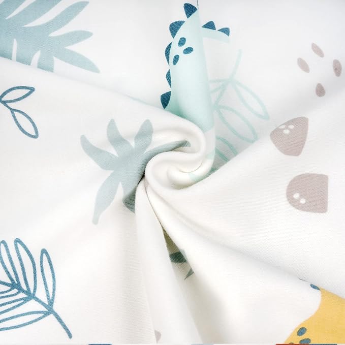 Zenssia Organic Cotton Toddler Pillowcases Pack of 2, 13x18 Inches Travel Pillowcase with Envelope Closure, Soft & Breathable Baby Pillow Case Cover, Dinosaur