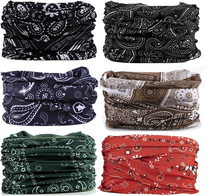 Neck Gaiter Face Cover Bandana Mask Scarf, Breathable Sun& Dust-proof for Cycling Running Fishing Hiking