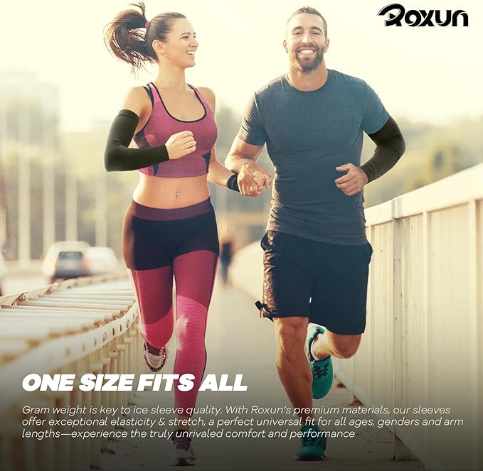 ROXUN Arm Sleeves, Cooling UV Sun Protection Sports Compression for Men/Women