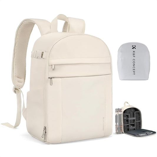 K&F CONCEPT Camera Bag Backpack, Professional DSLR/SLR/Mirrorless Camera Backpack, Photography Camera Case with Tripod Holder & Rain Cover Compatible with Canon/Sony/Nikon/FUJIFILM