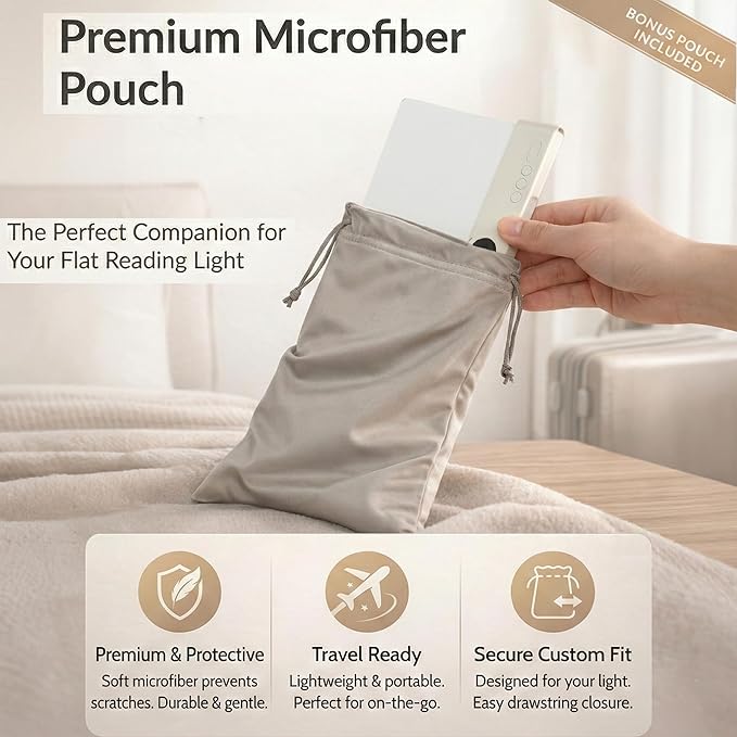 Book Light for Reading in Bed at Night, Rechargeable Flat Book Light with 3 Color Modes & Timer, Dimmable Full Page Light, Clear LED Page Reading Light for Travel (White)