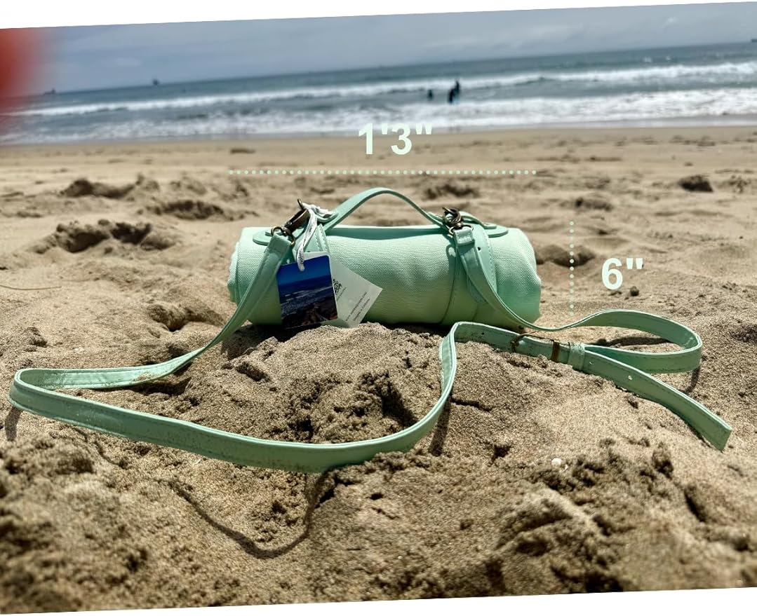 Mist Picnic Blanket & Beach Mat – Canvas, Machine Washable, Large 4’9” × 6’3”