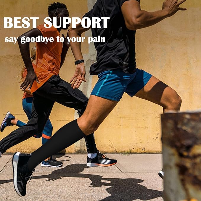 Aoliks Compression Socks for Women & Men 4 Pairs, Best Support for Nurses Running Travel