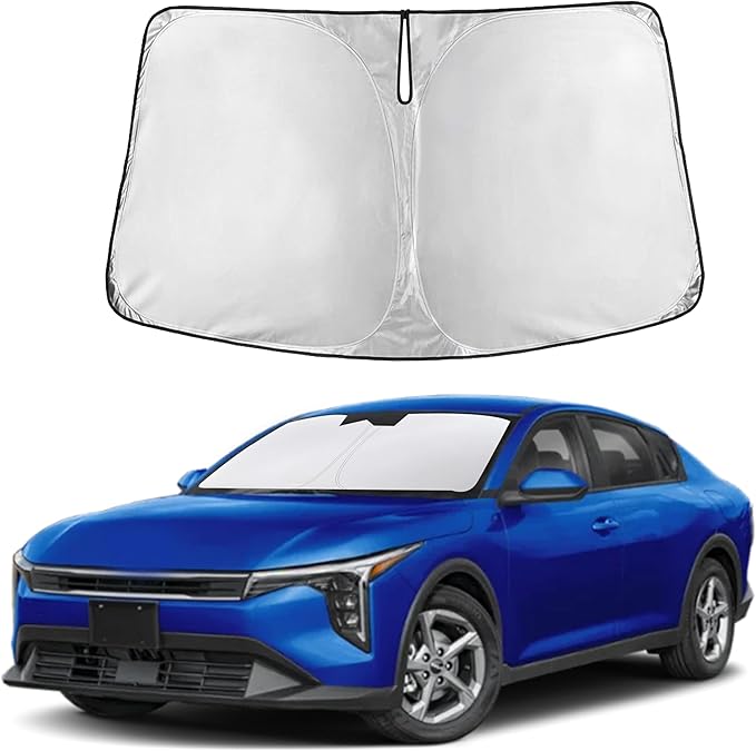 Autovir Windshield Sun Shade Fit for 2025 2026 Kia K4 Sunshade, Front Car Window Shades Sun Visor, Blocks UV Rays & Heat, Car Accessories