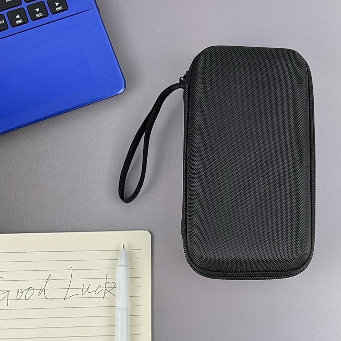 Universal Portable Hard EVA Carrying Case for Power Bank External Hard Drive Cell Phone USB Charging Cable Cord, Shockproof Protective Electronic Organizer Zipper Enclosure -Black