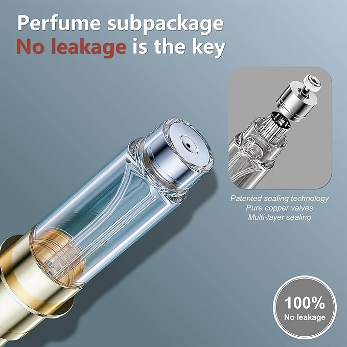 Travel Perfume Bottle Refillable,Perfume Travel Refillable Mini Spray Bottles Leather Cologne Dispenser, Portable Empty Spray Bottle Cologne Dispense Filling Atomizer 5ml (Green)