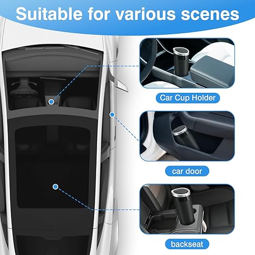 Car Trash Can Bin with Lid, Mini Leakproof Garbage Can for Vehicle, Cup Holder Trash Can, Small Trash Bin for Cars, Home, Bedroom, Office(Silver 01)