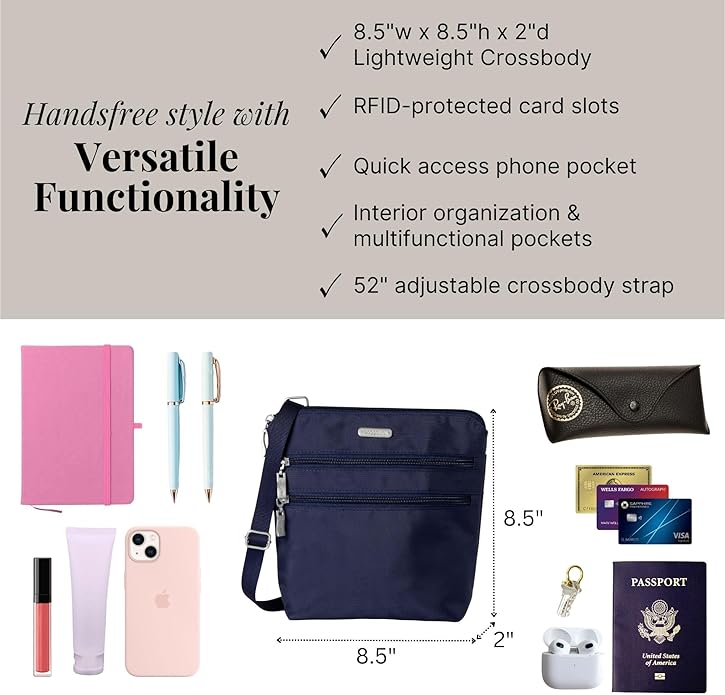 Baggallini Women's Essential Crossbody Bags