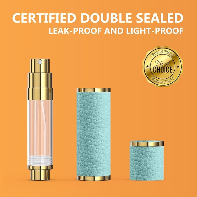 Travel Perfume Bottle Refillable, 5ml Perfume Atomizer, Portable Size Cologne Sprayer, Mini Empty Fragrance Spray Bottle (Blue)