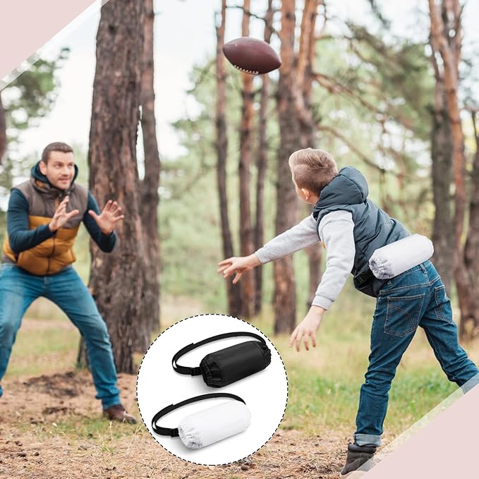 Cozypower 2 Pcs Football Hand Warmers Pouch Hand Muff Sports Pouch with Zipped Pocket and Adjustable Waist Strap Youth Kids Size Sports Warmer for Football, Baseball