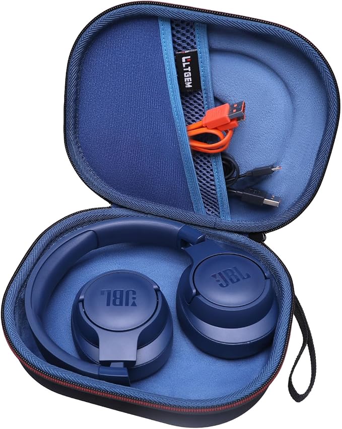 LTGEM Case Compatible with JBL Tune 770NC / 510BT / 720BT / 520BT / 520C / 670NC, for JBL Live 770NC / 670NC / 680NC / 780NC Headphones, Black+Blue