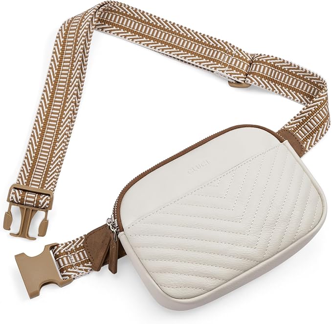 CLUCI Fanny Packs for Women Cross body, Belt Bag for Women, Mini Everywhere Crossbody Waist Bag Adjustable Strap, Vegan Leather Women's Fanny Pack