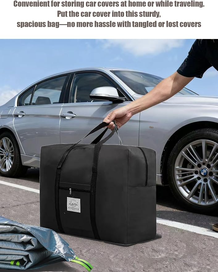Car Cover Storage Bags (Only Bags，23 x 11.8 x 20 in) Reusable, for All-Weather Waterproof Car Covers, Windshield Sun Shade Umbrella & Truck Cover, Convenient Storage, 20 LBS Weight Capacity