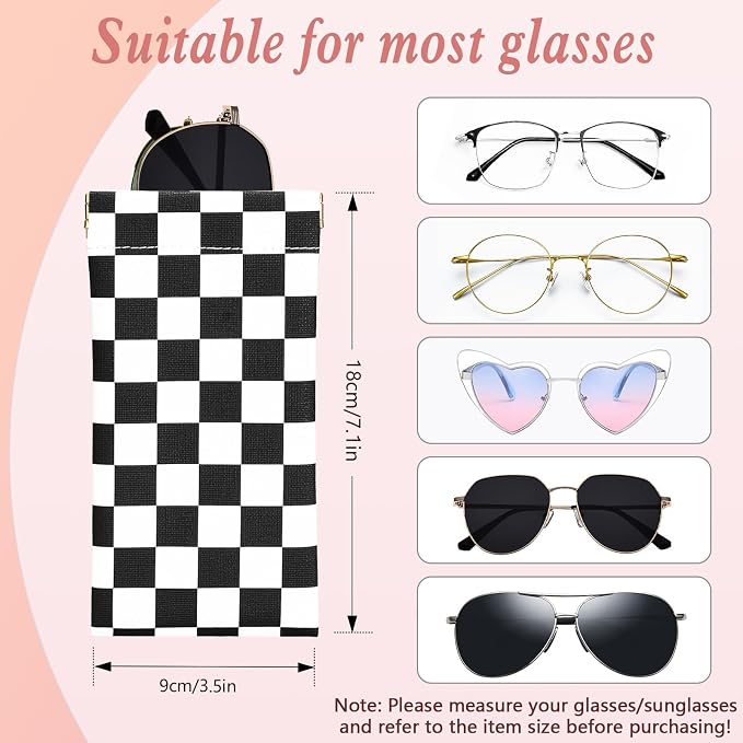 eyeglasses bag Soft Glasses bag, Portable Squeeze Top Sunglasses Case Travel for Women Girls