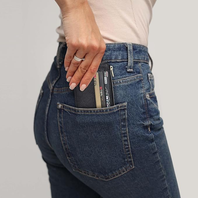 Sodsay Card Case Slim Front Pocket Wallet for Women Credit Card Holder with Keychain | Slim, Credit Card Holder, Front Pocket, with Keychain | Slim