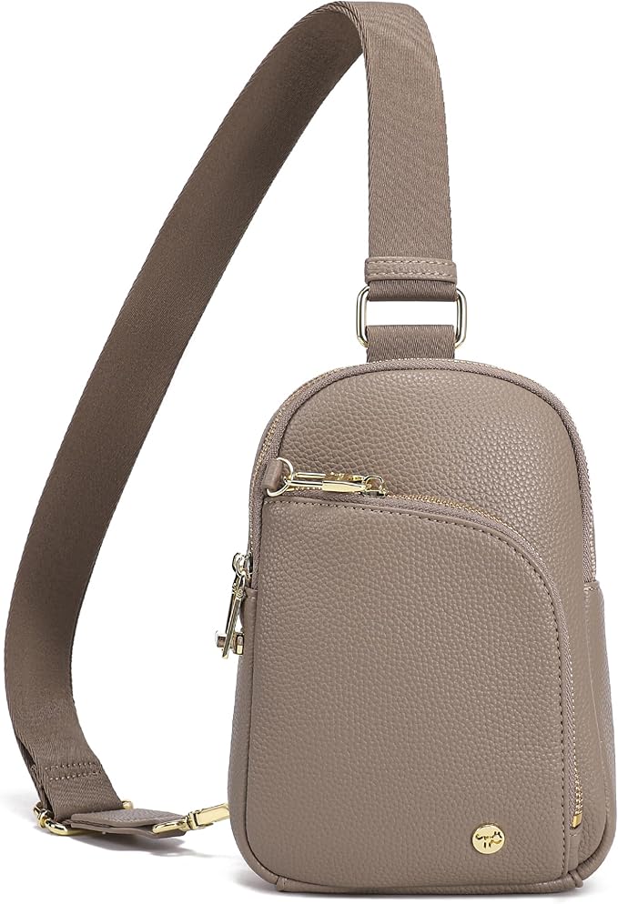 INICAT RFID Blocking Sling Bag, Anti Theft Crossbody Bag for Women Compact Travel Purses Leather