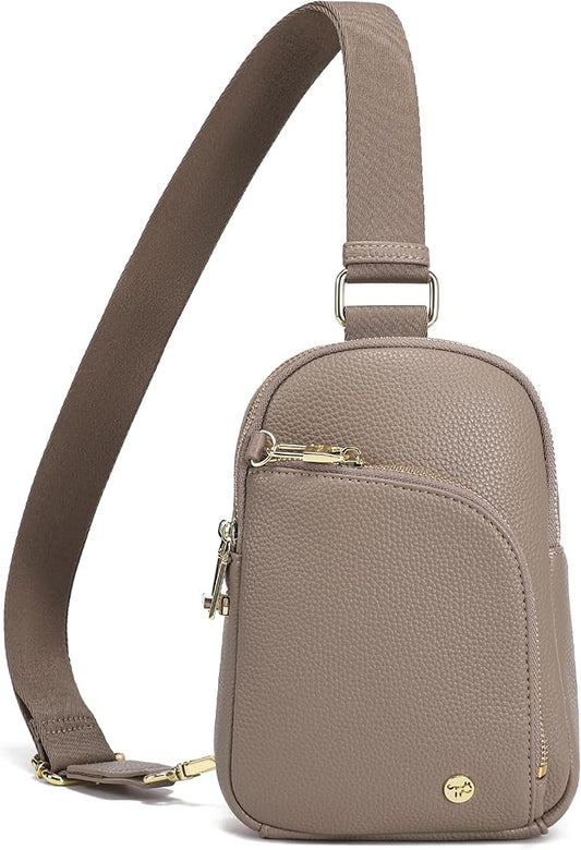 INICAT RFID Blocking Sling Bag, Anti Theft Crossbody Bag for Women Compact Travel Purses Leather