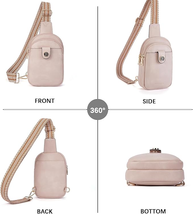 BOSTANTEN Sling Bag Crossbody Bags for Women Trendy Crossbody Purse Leather Chest Bag
