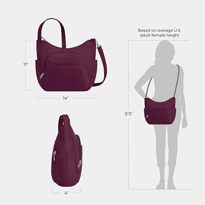 Travelon Anti-theft Classic Crossbody Bucket Bag | Anti-theft